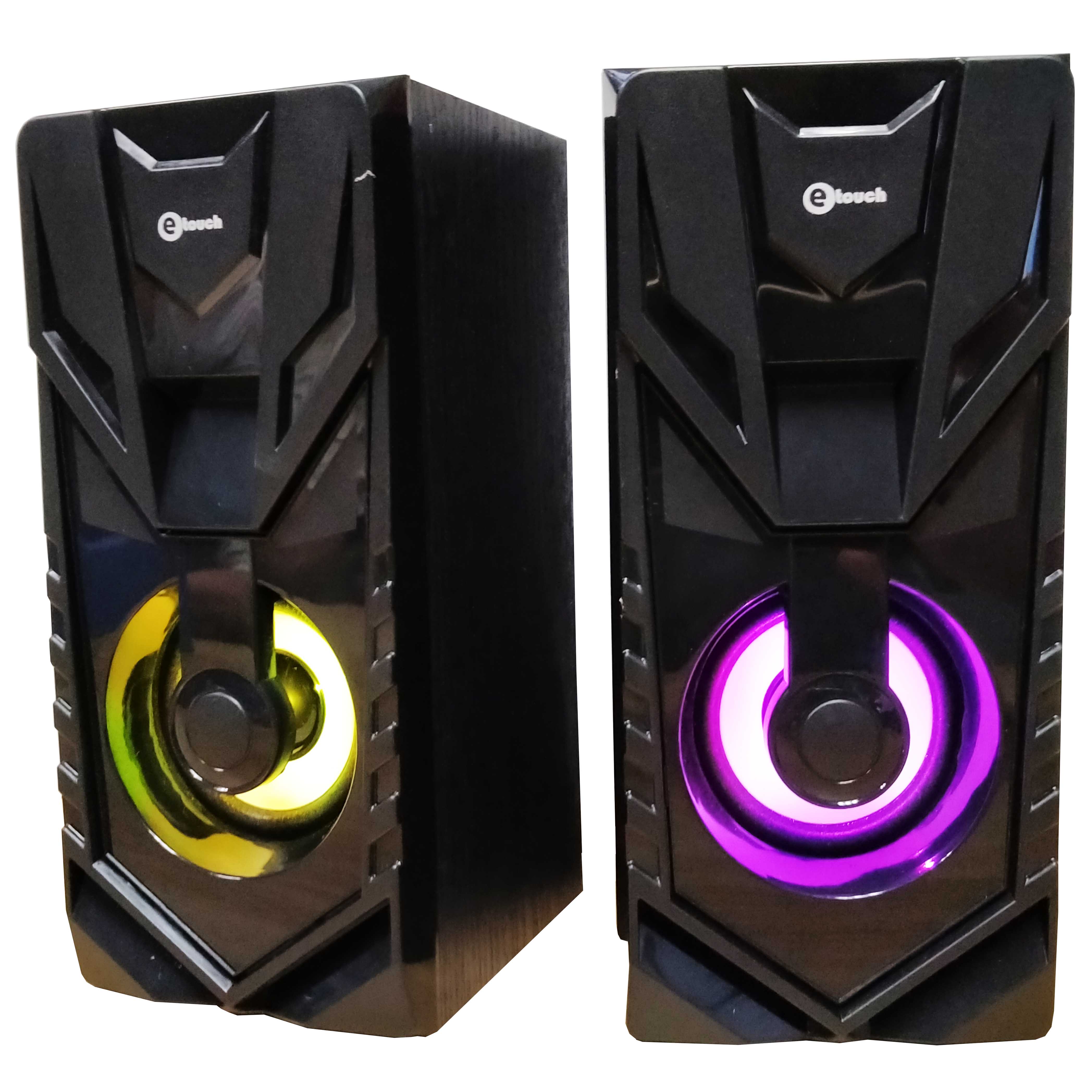 Pc Gaming Bocina Parlante Gaming Iluminacion Rgb 6 Watts Rms Etouch® 5619